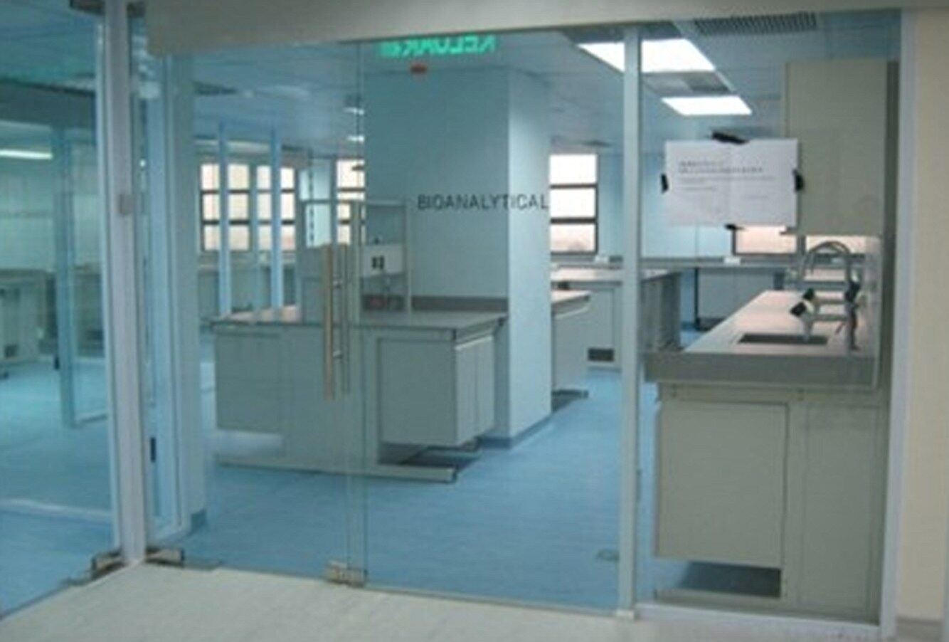 MYCRO LAB, HUKM Cheras — glazed laboratory corridor