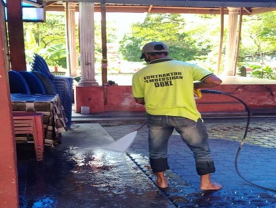 Kompleks Tun Sambathan — cleaning works